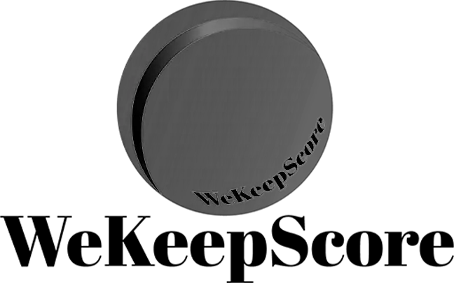 WeKeepScore logo in zwart wit